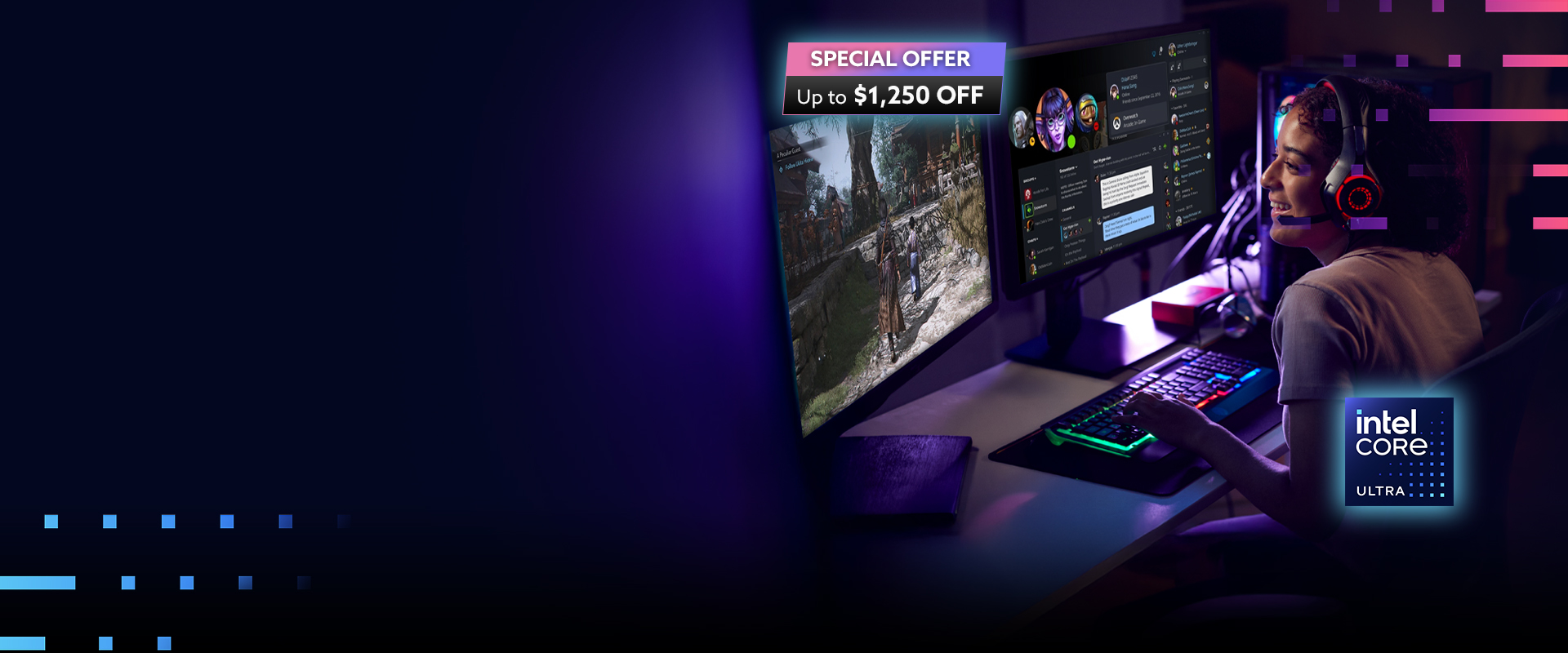 Intel Core Ultra special offer of up to $1,250 off