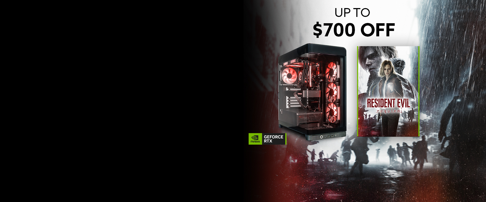 Get Resident Evil Requiem with select GeForce RTX 50 Series.